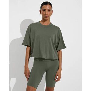 LEFT ON FRIDAY Women's Swell SS Tee Size L/XL In Agave